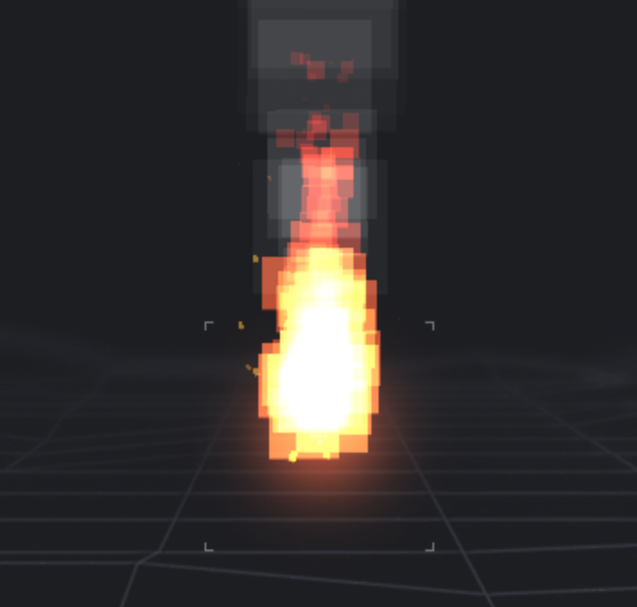 Pixel Flame and Smoke